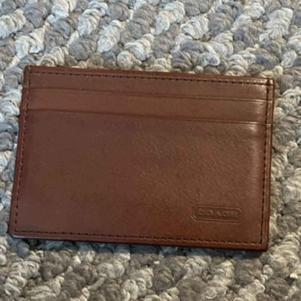 Coach Vintage Brown slim credit card case